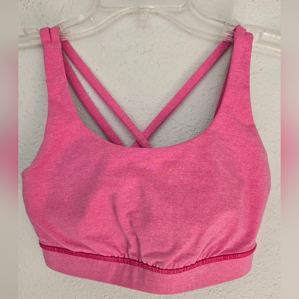 Lululemon Energy Pink Strappy Sports Bra